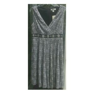 - Coldwater Creek Blk/Wht Beaded Dress size 16